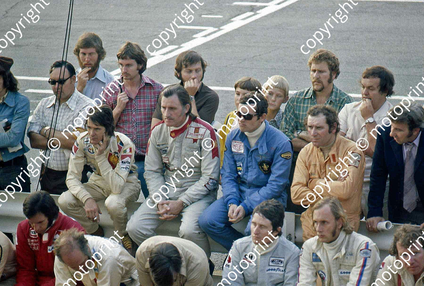 SS Drivers meeting 4 Merzario, Hill, Ickx, Brambilla plus