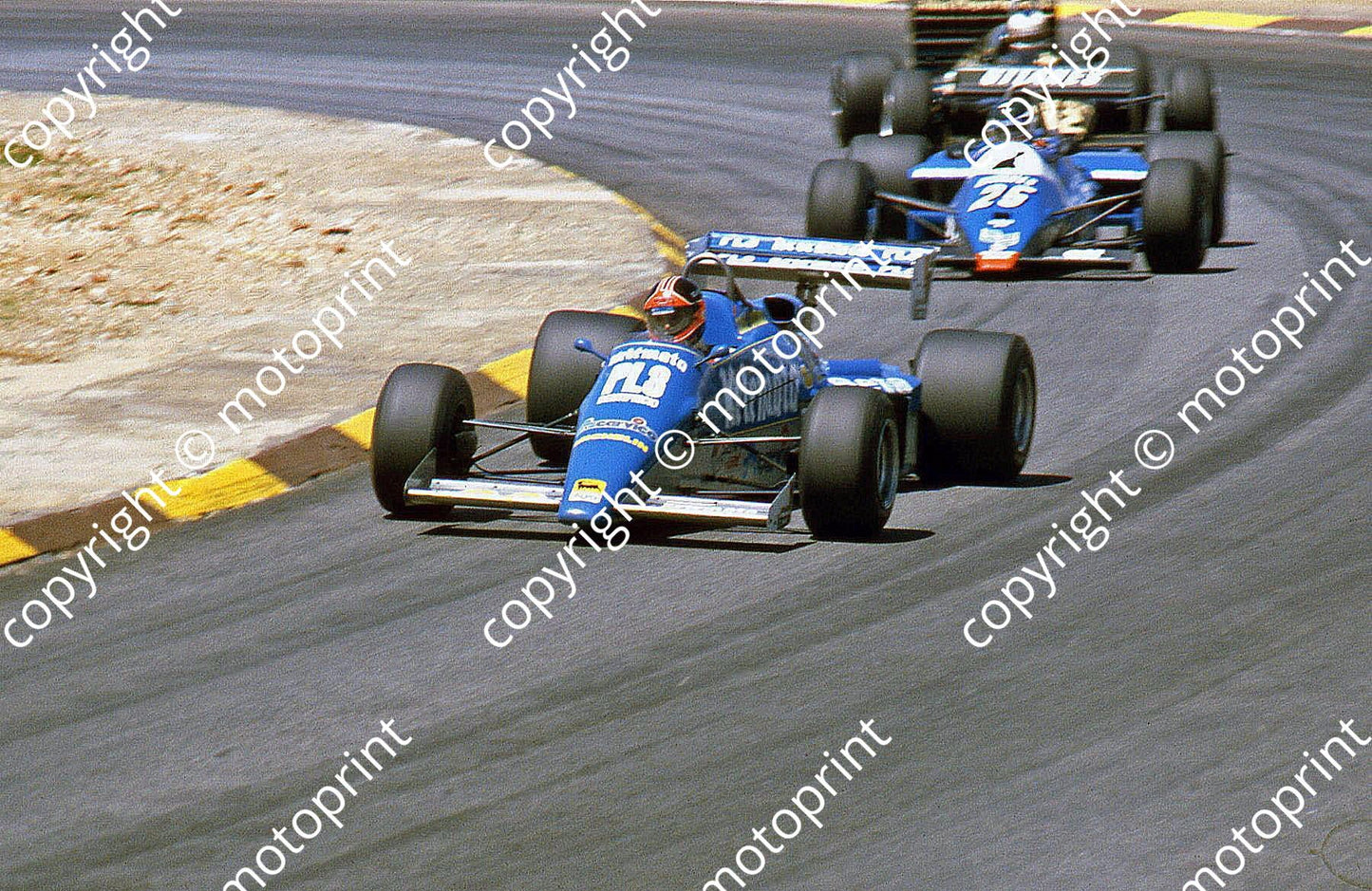 SS Ghinzani Osella FA1e, Jarier Ligier JS21, Mansell Lotus 94T