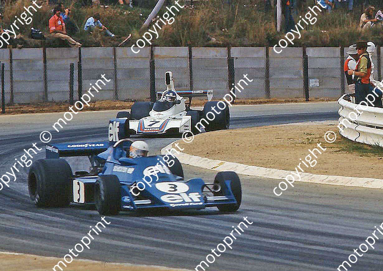 SS J Scheckter Tyrrell 007 Reutemann Brabham BT44 SA GP 1975