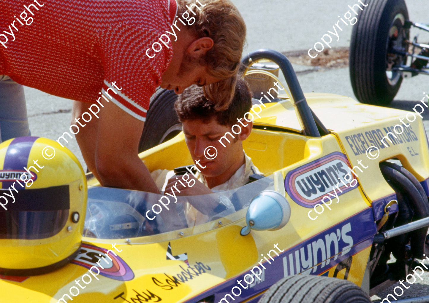 SS Jody Scheckter, FF Lola ready to go scanned A3 size
