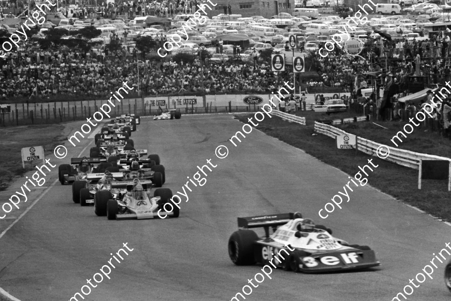 SS Peterson Tyrrell P34, Fittipaldi Copersucar FD04 Reutemann Ferrari 312T2 Nillson Lotus 78 Watson Brabham BT45 SA GP 1977
