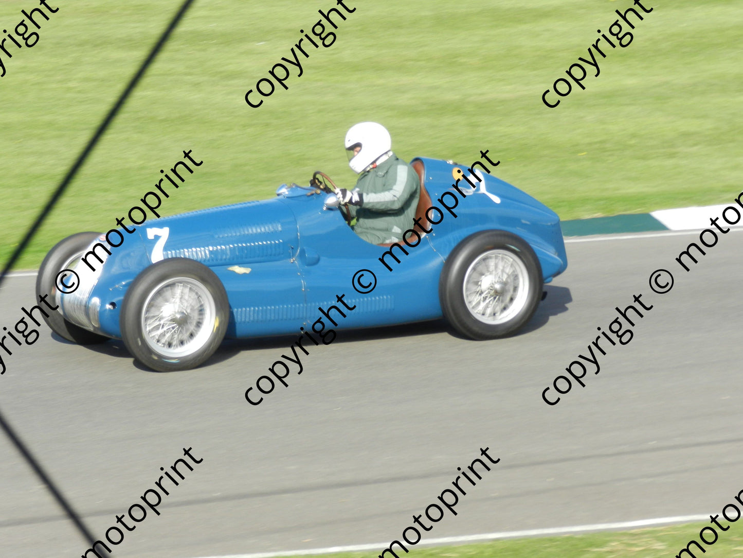 SS 7 Bugatti Type 73C Geraint Lewis NOTE GOODWOOD STANDS BRACING CABLES (44)