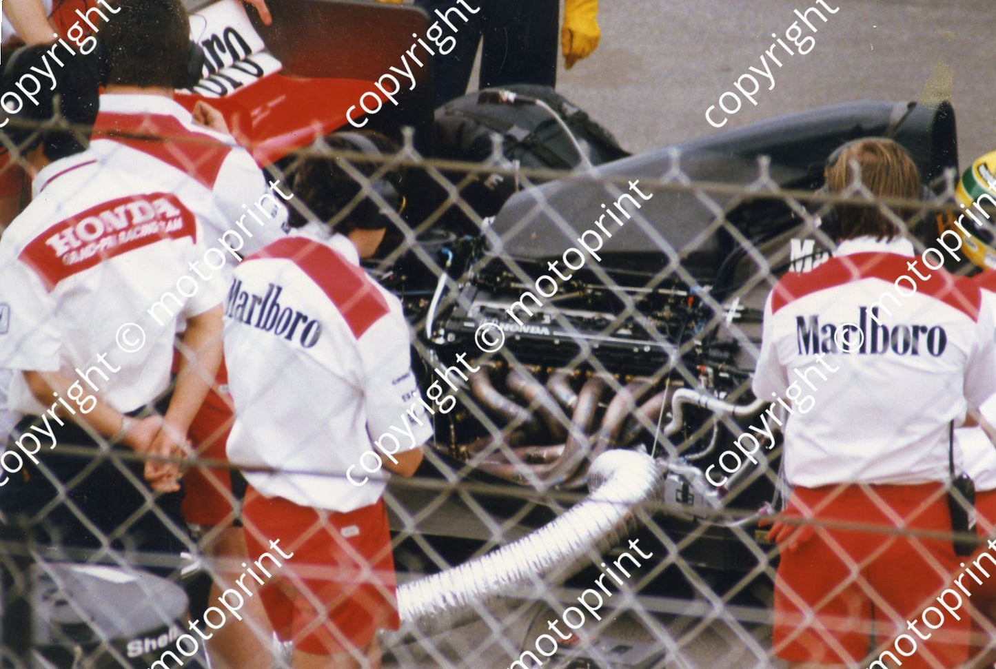 Senna MP4 6b McLaren on grid