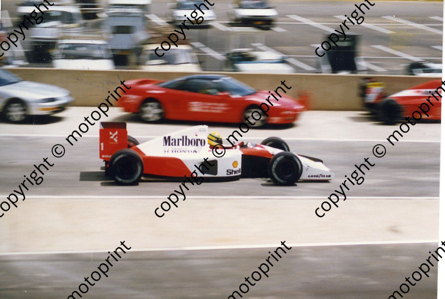 Senna McLaren MP4 6b leaving pits