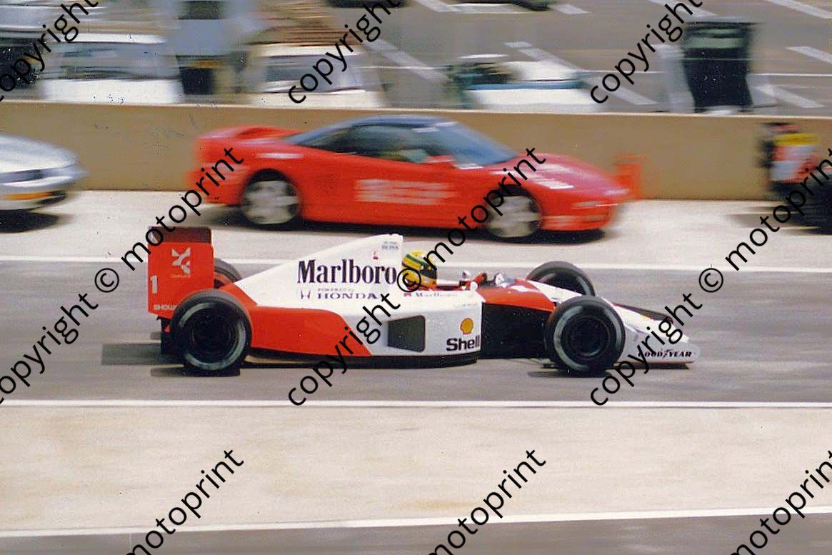 Senna McLaren MP4 6b leaving pits cropped