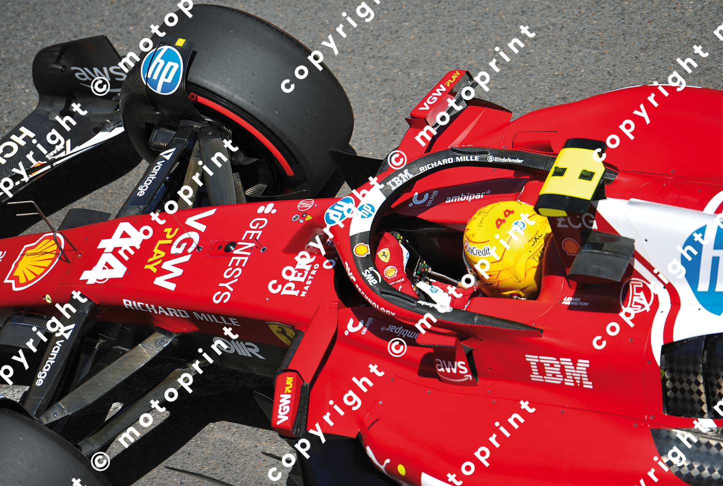 2025 L.Hamilton Ferrari action (courtesy Paolo D'Alessio)