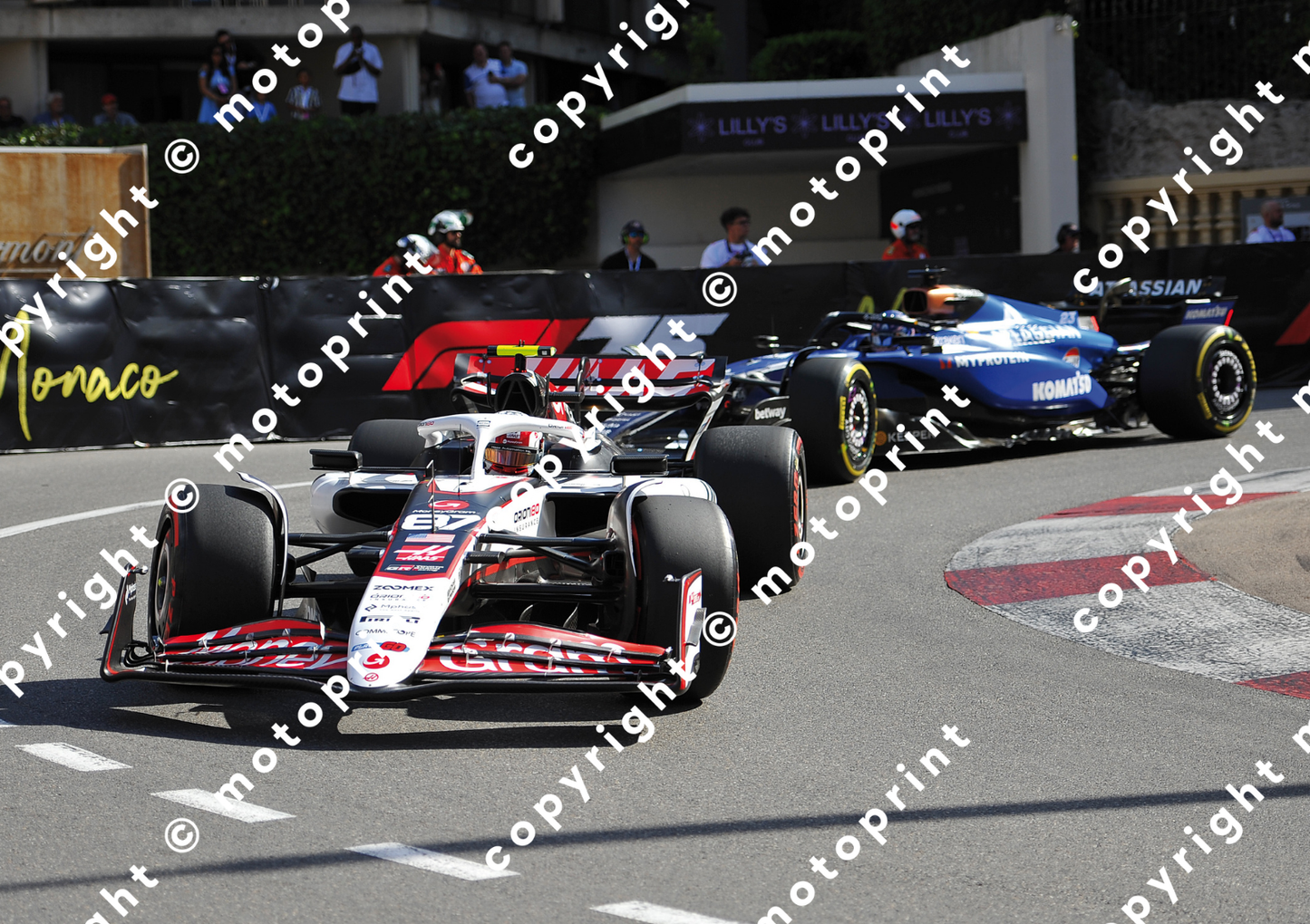 2025 O.Bearman Haas-C.Sainz Williams GP Monaco (courtesy Paolo D'Alessio)