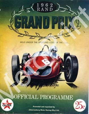 1962 Rand GP; digital scans of cover, entry lists, in digital format and price only