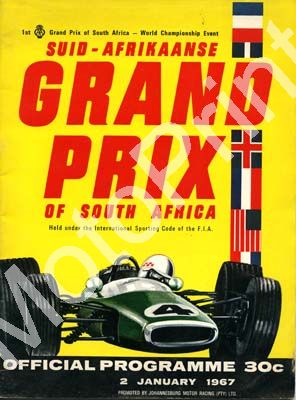 1967 SA GP; digital scans cover, entry lists, driver pics, sold digital format and price only