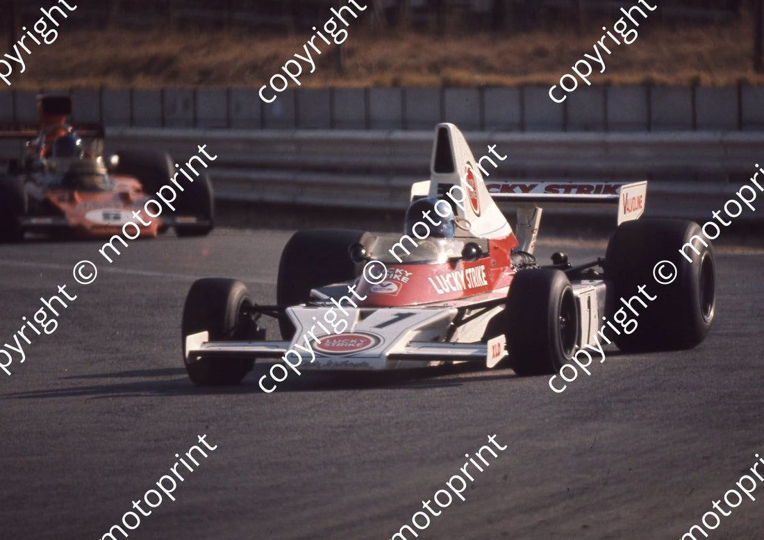 Dave Charlton. Lucky Strike McLaren M23. Kyalami, winter of '75