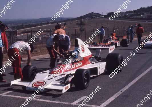 Dave Charlton sitting in the #1 Lucky Strike McLaren