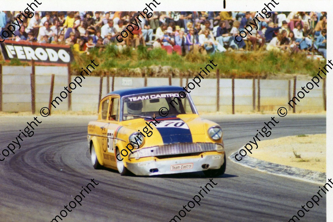 Barry Flowers pushing the #E70 Ford Anglia to the limits!