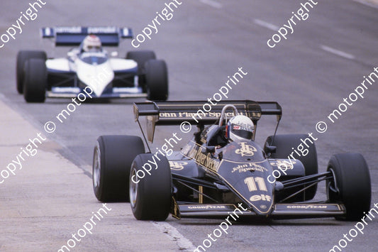 11 Elio de Angelis Lotus Renault 95T, 1 Nelson Piquet Brabham BT53 (courtesy Roger Swan) (8)
