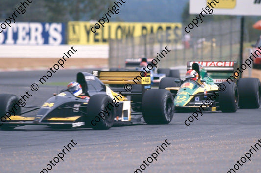 12 Johnny Herbert Lotus 102D 24 Gianni Morbidelli Minardi M191B 07759 (courtesy Roger Swan) (25)