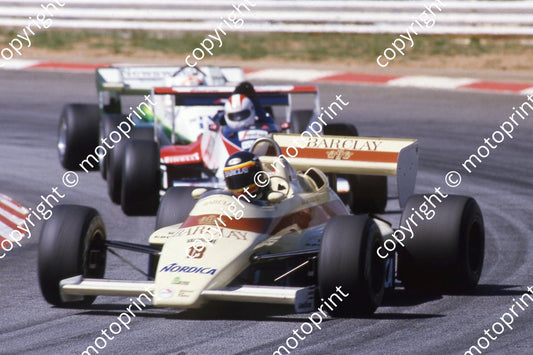 18 Thierry Boutsen Arrows Cosworth A6, 20 Johnny Ce cotto Toleman TG183 NOT  PIN SHARP (Courtesy Roger Swan) (8)