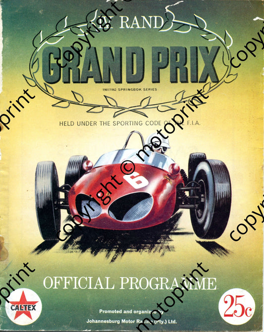 1961 Rand GP 001; entry lists GP, sports and GT, saloons  001