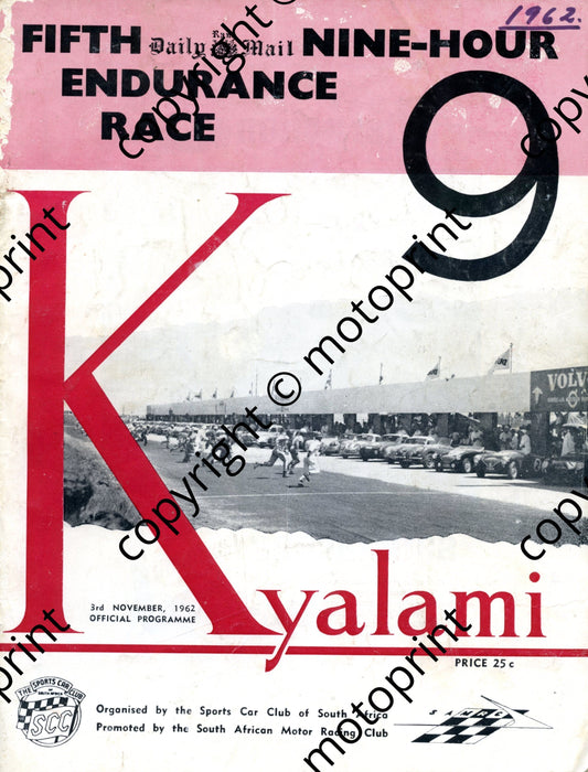 1962 9 Hour a to order following see home page news 12 Sept 2010;   entry list; drivers and teams