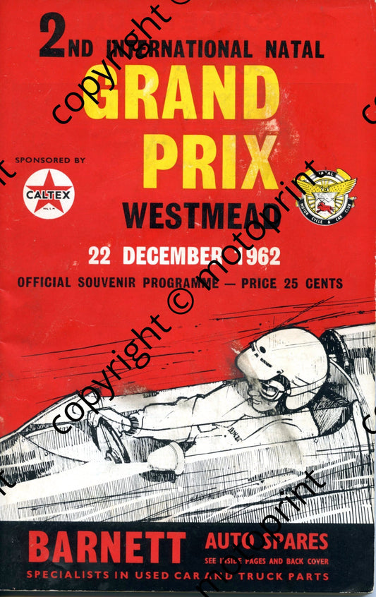 1962 Natal GP a; to order following see home page news 12 Sept 2010; BRM Lotus cars and all drivers descrip; entry lists GP, sports GT, touring cars, map access routes, pics Tingle Clark cars,