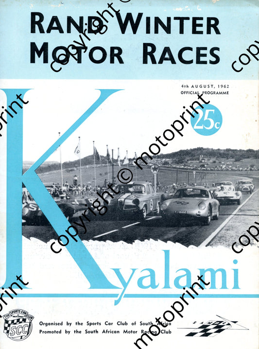 1962 Rand Winter 001; entry lists main, saloons, sports and GT    001
