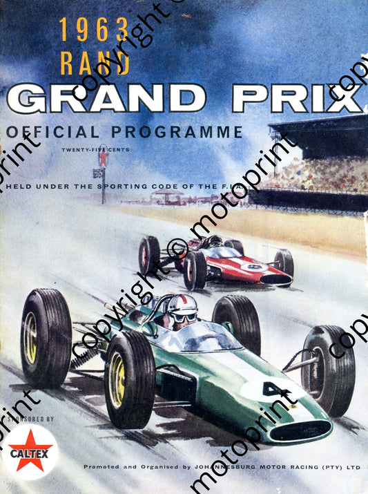 1963 Rand GP a to order following see home page news 12 Sept 2010; GP history and pics; descrip intnl entries; entry lists GP, bikes, saloons, sports cars