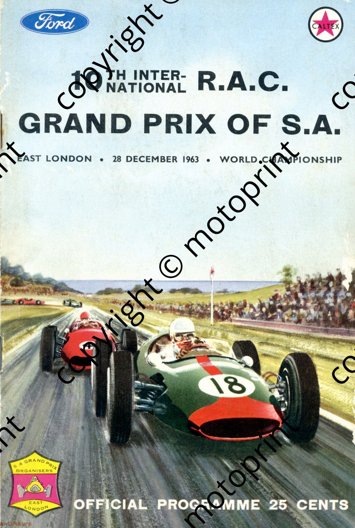 1963 SA GP a to order following see home page news 12 Sept 2010; pen pics drivers riders; entry lists bikes, GP, sports cars, saloons