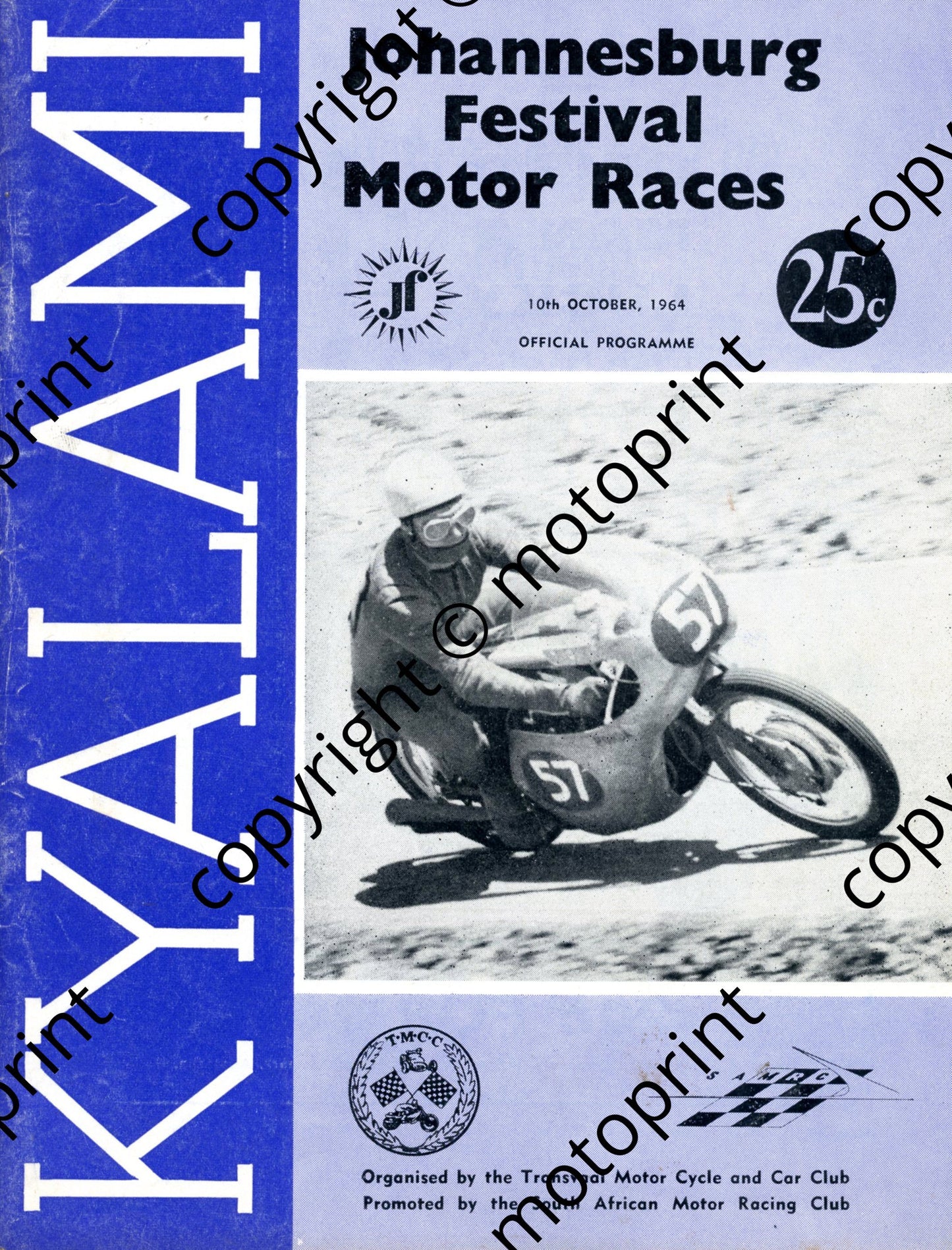 1964 Jhb Festival entry lists 001; main, motorcyclesaloons, sorts and GT   001