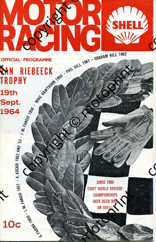 1964 Van Riebeeck Trophy Killarney a to order following see home page news 12 Sept 2010; entry lists bikes, F1, saloons, sportsa nd GT, club champs