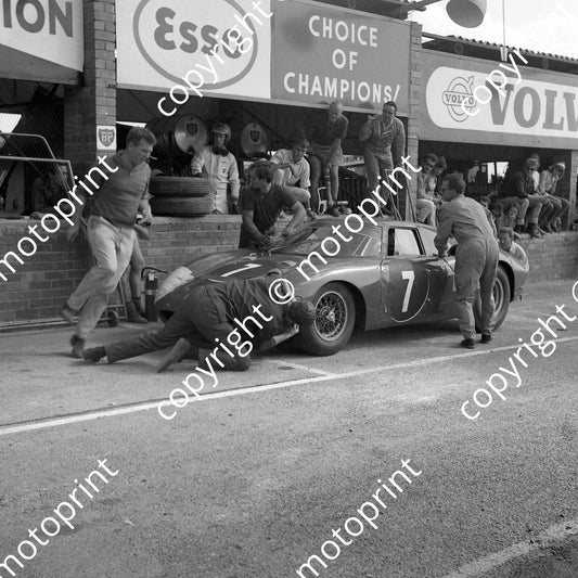 1965 7 John Love Mike Spence (helmet behind pit counter) Ferrari 275LM (courtesy Ken Stewart) (1)