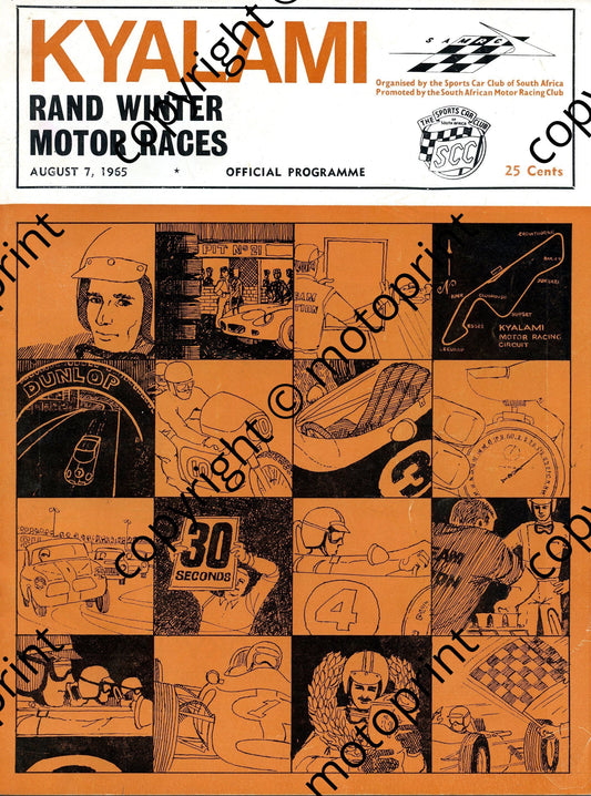 1965 Kyalami Rand Winter a to order following see home page news 12 Sept 2010; entry lists F1, Tvl saloons and sports car champs, SA saloons, bikes