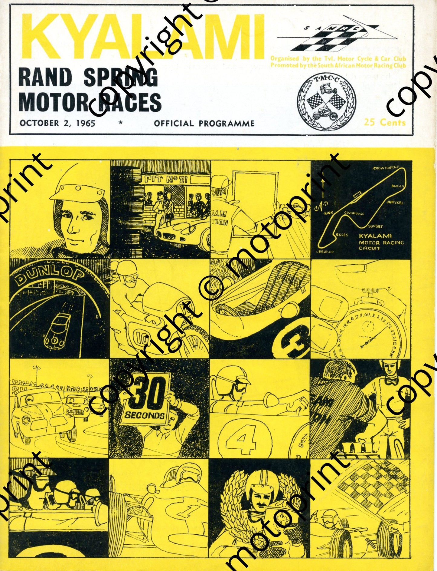 1965 Rand Spring; entry lists Tvl prod car, SA sports, main, SA saloons, SA champ driver pics  001