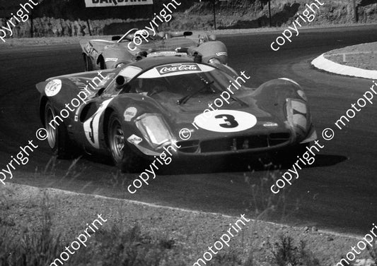 1968 3 Ferrari P3 David Piper Dick Attwood; 4 Ferrari P4 CanAm John Love Paul Hawkins A4 (courtesy Ken Stewart)  (9)