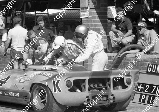 1968 4 pit stop A4 size scan Ferrari P4 CanAm Paul Hawkins John Love, Eddie Pinto on pit counter  (courtesy Ken Stewart)(1)