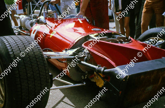 1969 SA GP Ferrari 312 front detail pits (thanks Vito Momo via G Cavalieri) 045