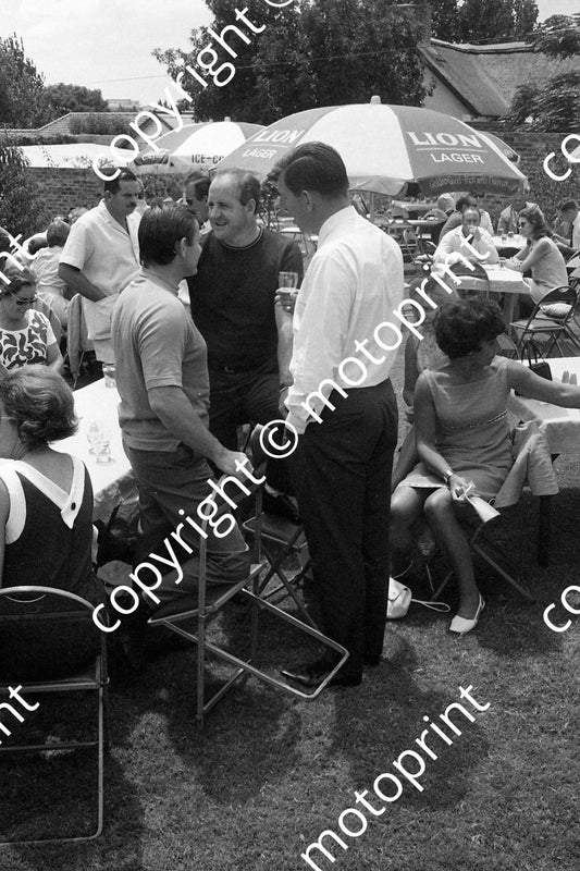 1969 SA GP prizegiving Bruce, Denny and Ken, Bette Hill, timekeeper John de la Hunt behind (moustache) (courtesy Ken Stewart)  123