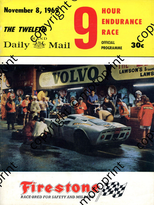 1969 Twelfth 9 Hour; entry list, driver s and cars notes +pics 001