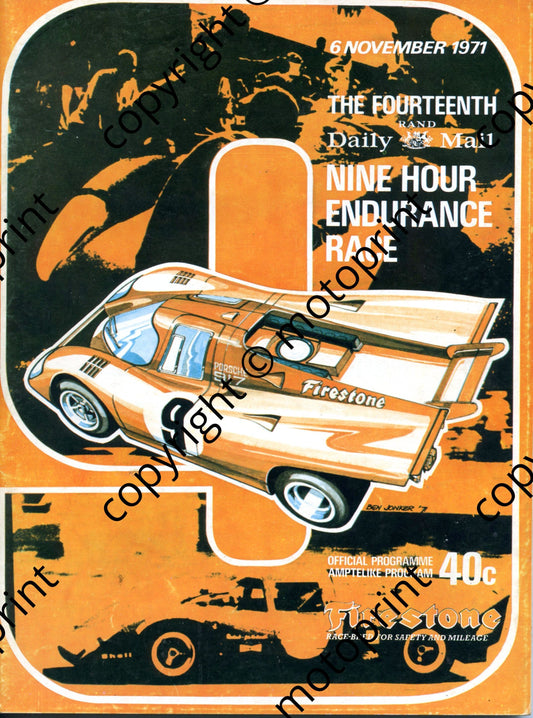 1971 Fourteenth 9 hr; entry list, SAMRAC 10th notes, 1970 pics 001