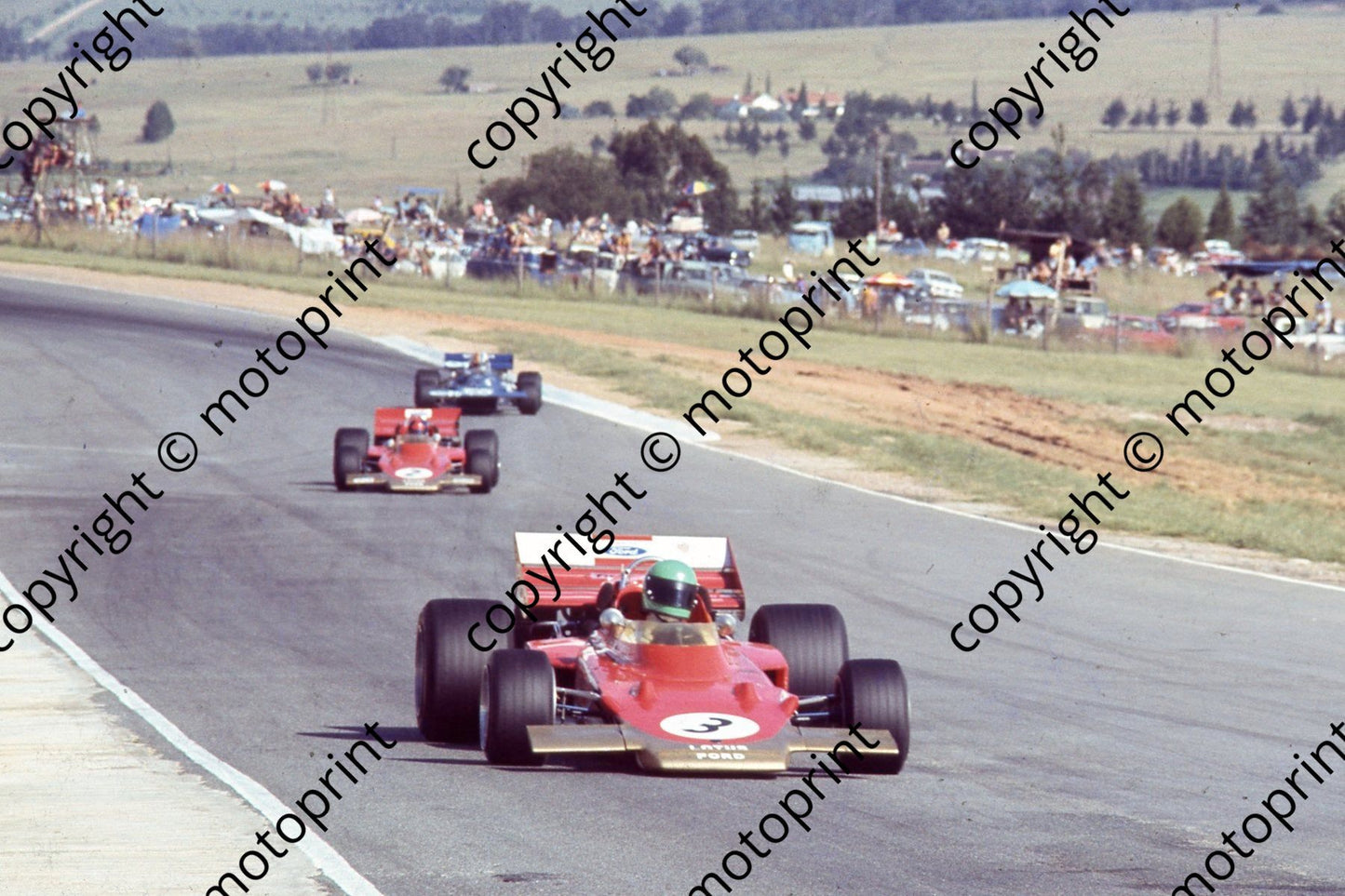 1971 SA GP Wisell, E Fittipaldi Lotus 72s, Cevert Tyrrell  (thanks Ken Stewart)150