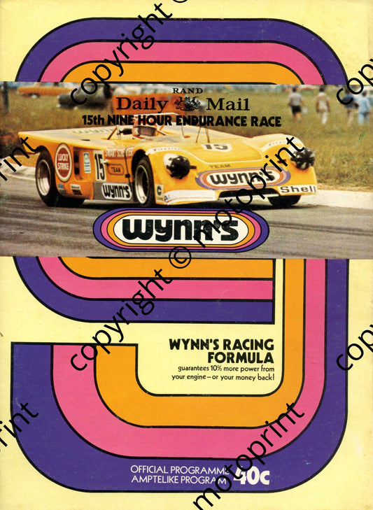 1972 Fifteenth 9 hr; Lola feature and pics, entry list, cropped cover Scheckter 001