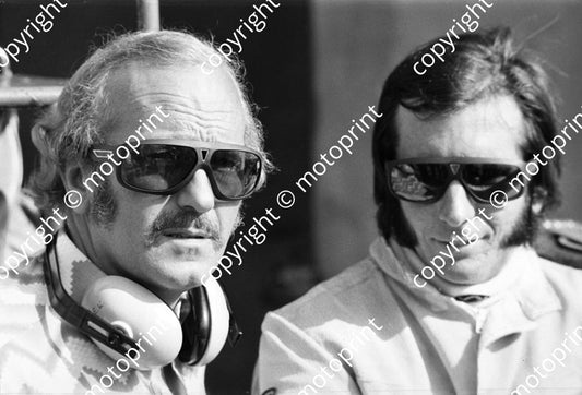 1972 Monaco GP  Colin Chapman, Emerson Fittipaldi Lotus 72D