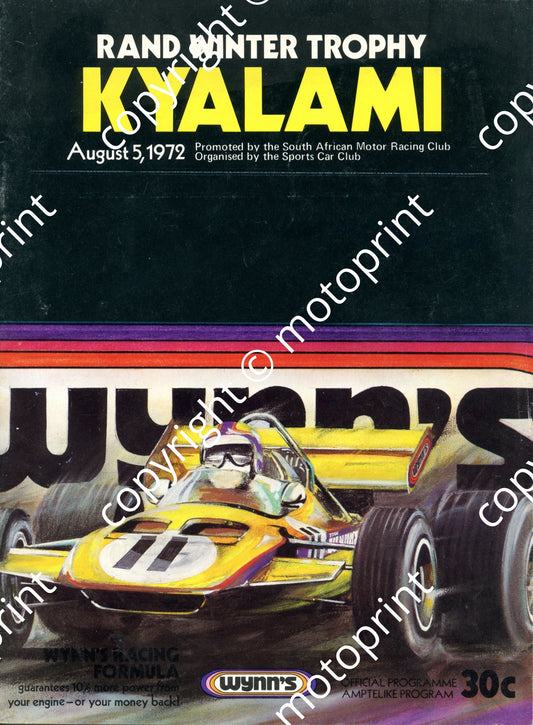 1972 Rand Winter; motorcycle notes and pics, entry lists motorcycle, FV, FF. F1, Star Prod  001