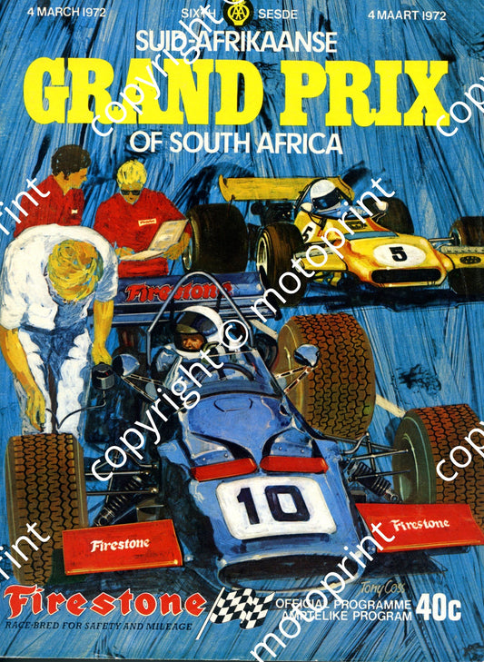 1972 SA GP a to order following see home page news 12 Sept 2010; pen pics drivers, pic Ferguson BT33 original scheme, entry lists Cortina bakkie, FV, FF, GP completed lap chart, Star prod cars