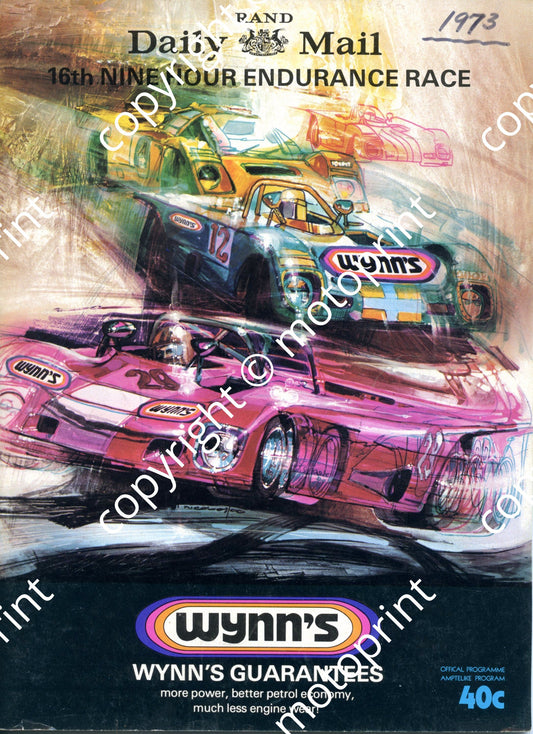 1973 9 Hour a to order following see home page news 12 Sept 2010; descrip drivers, entry list pics Lola, Alfa 2000GTV, Chev V8
