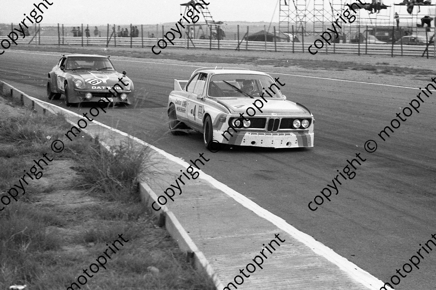 1973 9 hr 4 BMW 3.0 CSL Ickx Stuck_ 16 Datsun 240Z Chatz (permission Roger Swan)