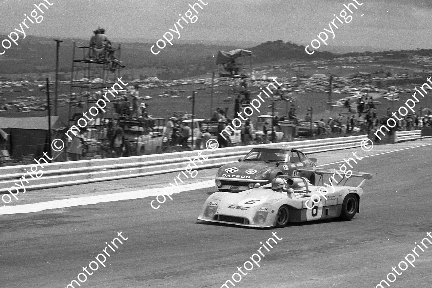1973 9 hr 6 103 Mirage Ford Hailwood Datsun 260Z Takahashi Tohira (permission Roger Swan)