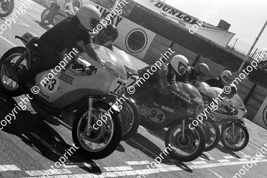 1973 MC Rand Spring MC Errol James Ducati_ Andreas Georgeades Suzuki_ Keith Zeeman Suzuki_ Les van Breda, Alan North_ Rod Gray (courtesy Roger Swan)