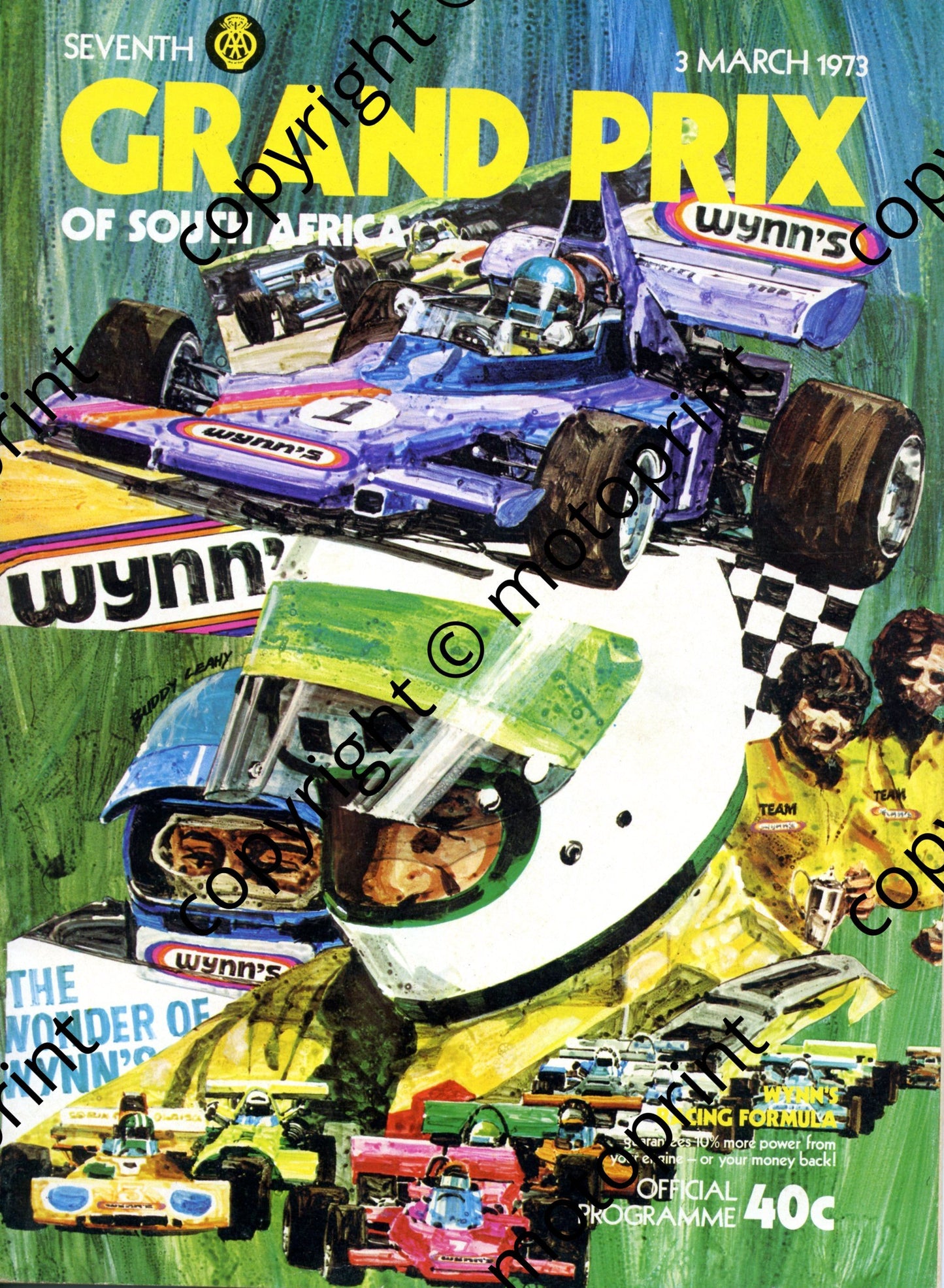 1973 SA GP; entry lists FV, FF, GP, Star Prod 001