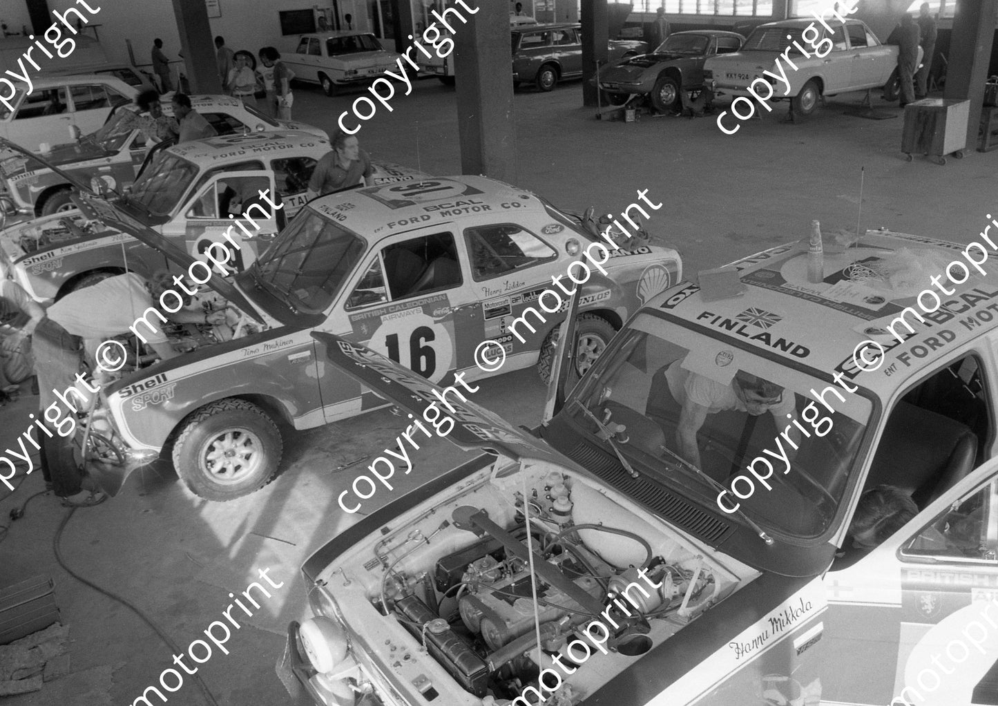 1973 Safari 16 Makinen, Liddon 29 Shikuyah, Gatende 4 Mikkola, Davenport Escort RS1600 Mk1s 29 1052 (courtesy Roger Swan) (1)