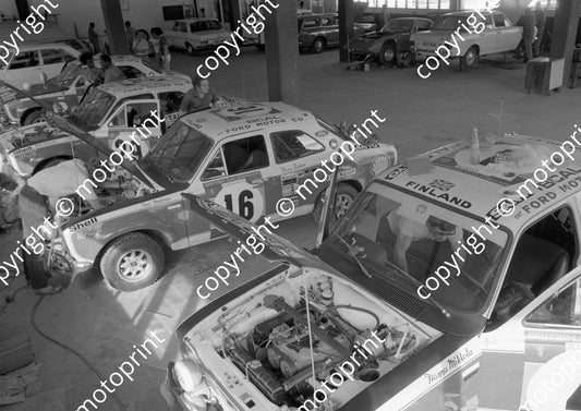 1973 Safari 16 Makinen, Liddon 29 Shikuyah, Gatende 4 Mikkola, Davenport Escort RS1600 Mk1s 29 1052 (courtesy Roger Swan) (1)