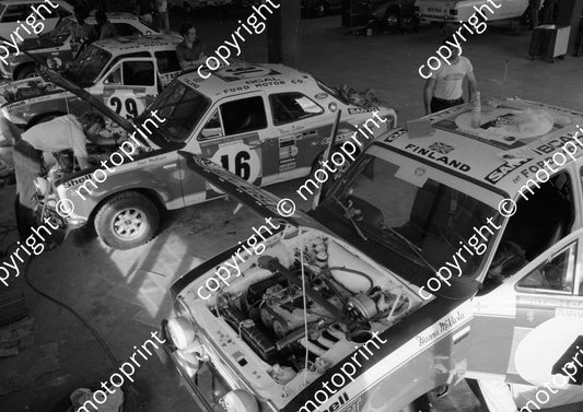 1973 Safari 4 Mikkola Davenport, 16 Makkinen, Liddon 29 Shikuyah, Gatende Escort RS1600 Mk1s 1052 (courtesy Roger Swan) (2)