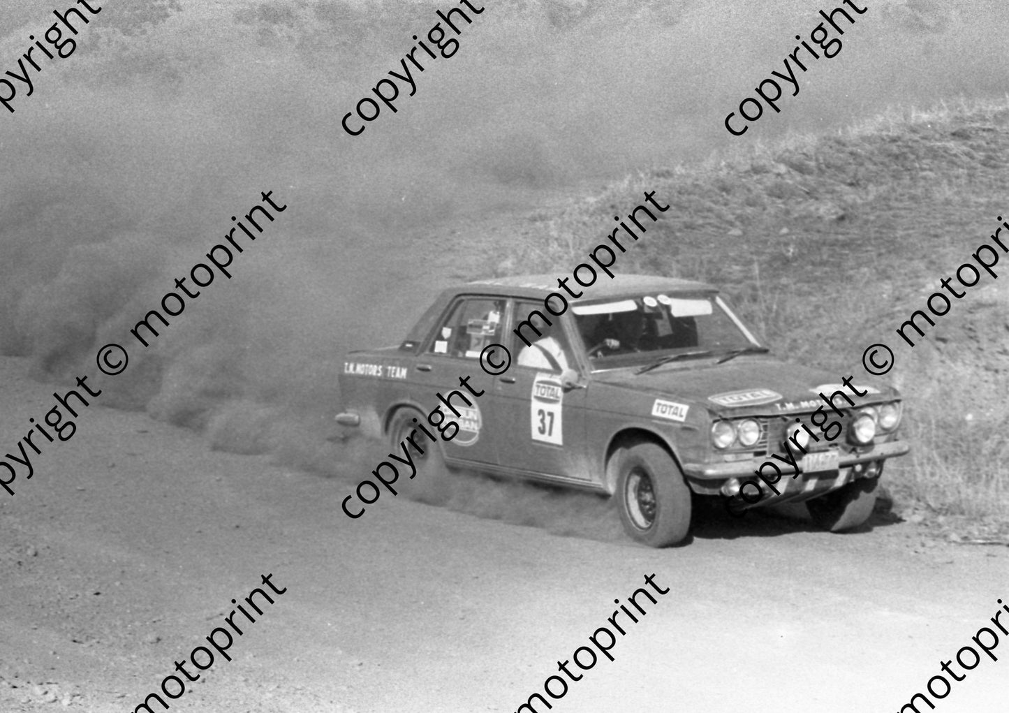 1973 Total 37 Kassie Coetzee, L Victor per entry list (Wiley Harrington check) Datsun 1600SSS (courtesy Roger Swan) (9)